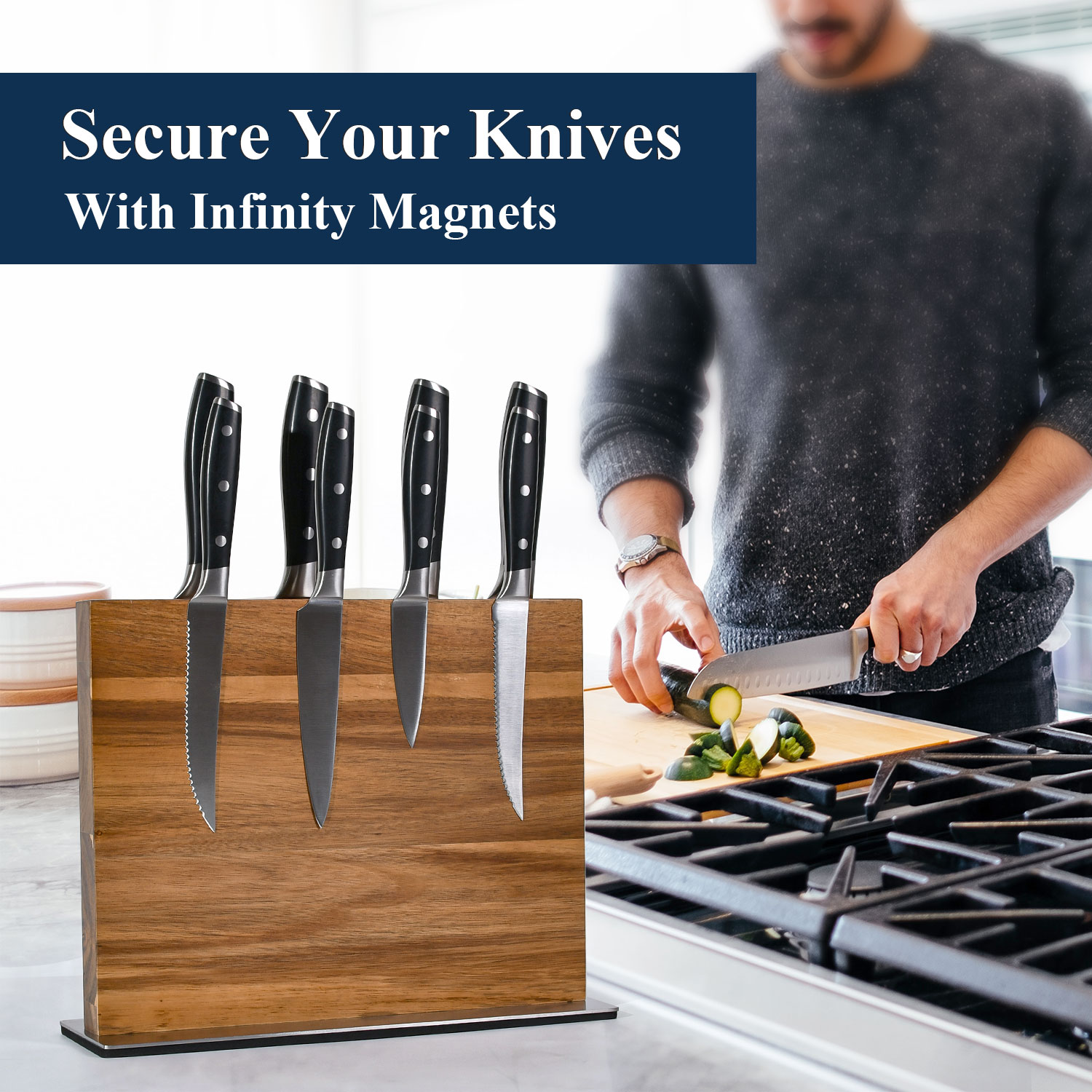 Magnetic Knife Strip - High Quality Magnetic Knife Block Powerful