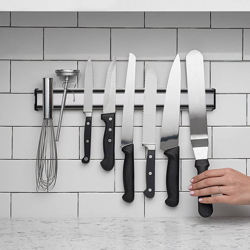 Magnetic Knife Strip - Wall-mounted aluminum alloy kitchen magnetic knife