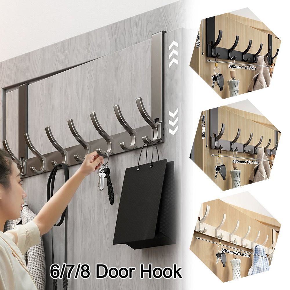 Kitchen Gadgets Storage Ideas - Punch-free 6/7/8 Door Hook Traceless Storage