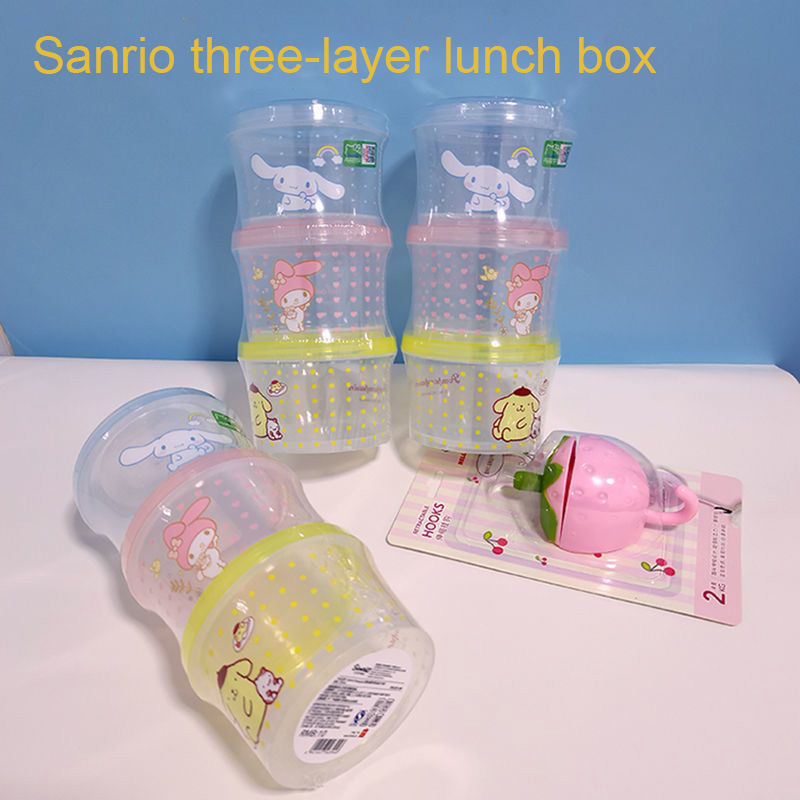Kitchen Gadgets Storage Ideas - Kitty Bento Box Set 3 Pieces