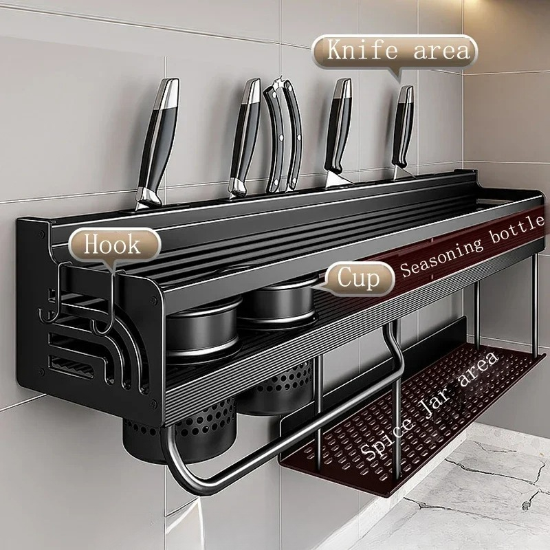 60/70/80cm Kitchen Shelf Wall  - đánh giá và giá Kitchen Gadgets Storage Ideas