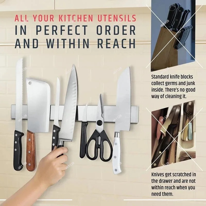 Wall Mounted Magnetic Knife Ho - đánh giá và giá Magnetic Knife Strip