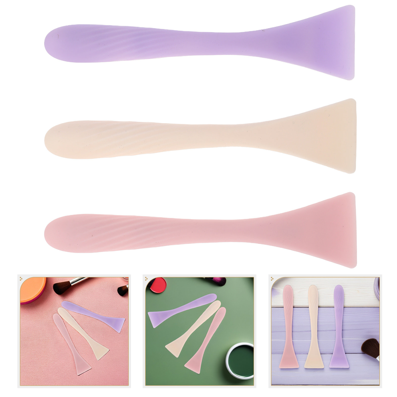 3Pcs Silicone Face Mask Brush  - đánh giá và giá Silicone Spatula Set
